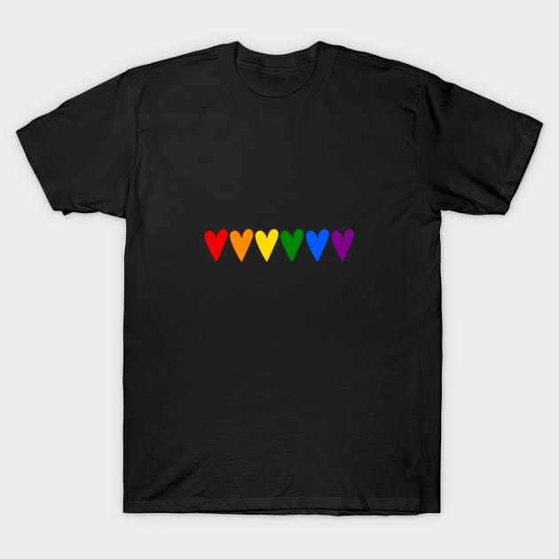 Rainbow hearts, love is love T-Shirt by beakraus